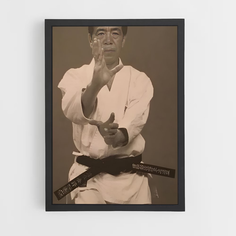 Poster Hirokazu de kanazawa – affiche Karaté (vue 2)